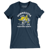 Minnesota Fighting Saints Hockey Women's T-Shirt-Allegiant Goods Co. Vintage Sports Apparel