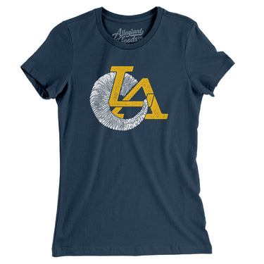 LA Ram Horn Women's T-Shirt-Allegiant Goods Co. Vintage Sports Apparel