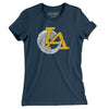 LA Ram Horn Women's T-Shirt-Navy-Allegiant Goods Co. Vintage Sports Apparel