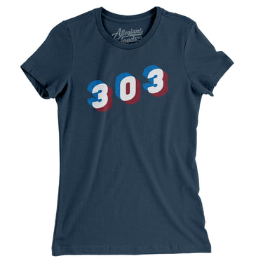 Denver 303 Area Code Women's T-Shirt-Allegiant Goods Co. Vintage Sports Apparel