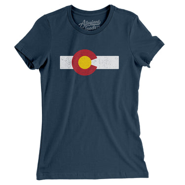 Colorado State Flag Women's T-Shirt-Allegiant Goods Co. Vintage Sports Apparel