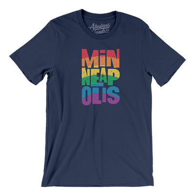 Minneapolis Minnesota Pride Men/Unisex T-Shirt-Navy-Allegiant Goods Co. Vintage Sports Apparel