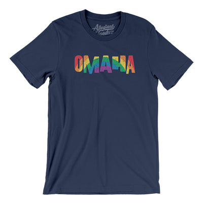 Omaha Nebraska Pride Men/Unisex T-Shirt-Navy-Allegiant Goods Co. Vintage Sports Apparel