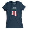 Mississippi American Flag Women's T-Shirt-Navy-Allegiant Goods Co. Vintage Sports Apparel