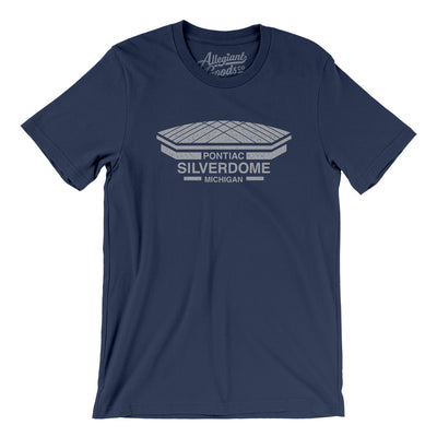 Detroit Silverdome Men/Unisex T-Shirt-Navy-Allegiant Goods Co. Vintage Sports Apparel