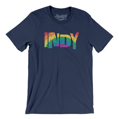 Indianapolis Indiana Pride Men/Unisex T-Shirt-Navy-Allegiant Goods Co. Vintage Sports Apparel