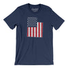 Utah American Flag Men/Unisex T-Shirt-Navy-Allegiant Goods Co. Vintage Sports Apparel