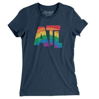 Atlanta Georgia Pride Women's T-Shirt-Navy-Allegiant Goods Co. Vintage Sports Apparel
