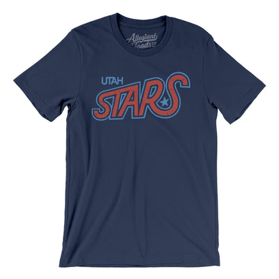 Utah Stars Basketball Men/Unisex T-Shirt-Navy-Allegiant Goods Co. Vintage Sports Apparel