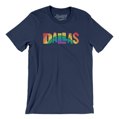 Dallas Texas Pride Men/Unisex T-Shirt-Navy-Allegiant Goods Co. Vintage Sports Apparel