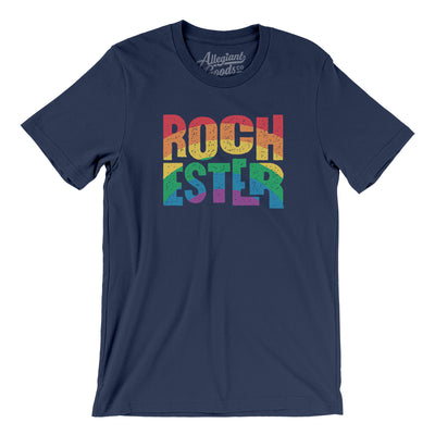 Rochester New York Pride Men/Unisex T-Shirt-Navy-Allegiant Goods Co. Vintage Sports Apparel