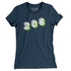 Seattle 206 Area Code Women's T-Shirt-Navy-Allegiant Goods Co. Vintage Sports Apparel