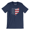 Ohio American Flag Men/Unisex T-Shirt-Navy-Allegiant Goods Co. Vintage Sports Apparel