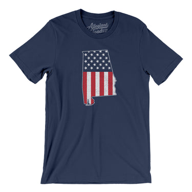 Alabama American Flag Men/Unisex T-Shirt-Allegiant Goods Co. Vintage Sports Apparel