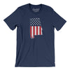 Alabama American Flag Men/Unisex T-Shirt-Navy-Allegiant Goods Co. Vintage Sports Apparel