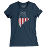 Maine American Flag Women's T-Shirt-Navy-Allegiant Goods Co. Vintage Sports Apparel