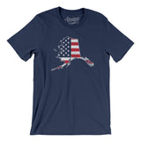 Alaska American Flag Men/Unisex T-Shirt-Allegiant Goods Co. Vintage Sports Apparel