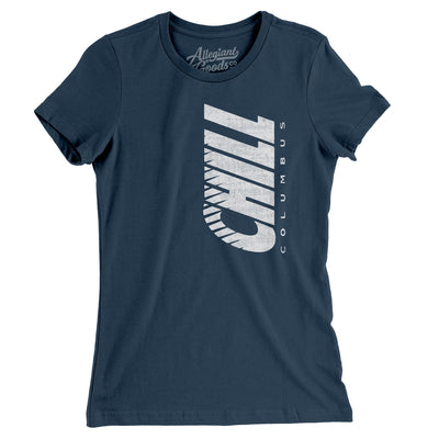 Columbus Chill Hockey Women's T-Shirt-Navy-Allegiant Goods Co. Vintage Sports Apparel