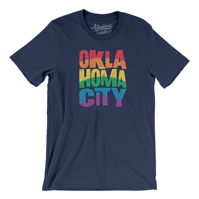 Oklahoma City Oklahoma Pride Men/Unisex T-Shirt-Navy-Allegiant Goods Co. Vintage Sports Apparel