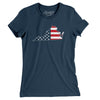 Virginia American Flag Women's T-Shirt-Navy-Allegiant Goods Co. Vintage Sports Apparel
