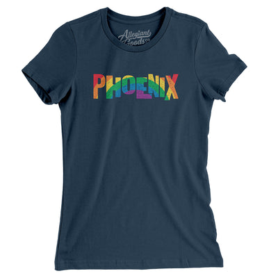 Phoenix Arizona Pride Women's T-Shirt-Navy-Allegiant Goods Co. Vintage Sports Apparel