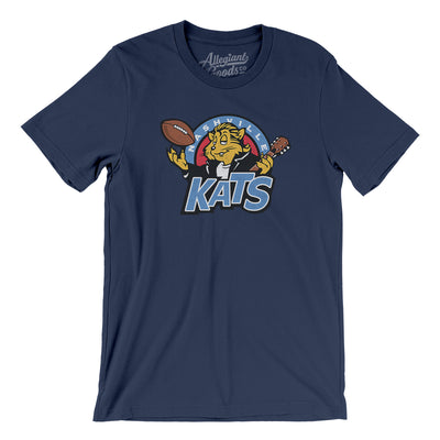 Nashville Kats Arena Football Men/Unisex T-Shirt-Navy-Allegiant Goods Co. Vintage Sports Apparel