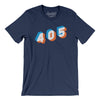 Oklahoma City 405 Area Code Men/Unisex T-Shirt-Navy-Allegiant Goods Co. Vintage Sports Apparel