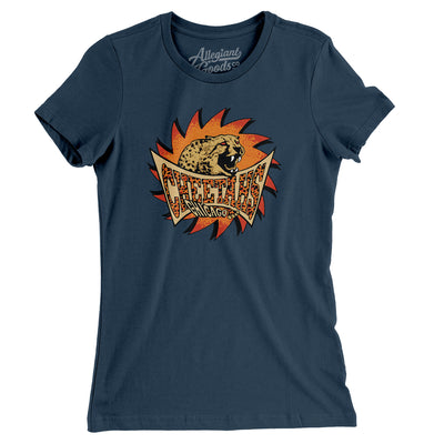 Chicago Cheetahs Roller Hockey Women's T-Shirt-Navy-Allegiant Goods Co. Vintage Sports Apparel