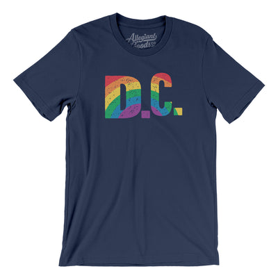 Washington D.C. Pride Men/Unisex T-Shirt-Navy-Allegiant Goods Co. Vintage Sports Apparel