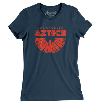 Los Angeles Aztecs Soccer Women's T-Shirt-Navy-Allegiant Goods Co. Vintage Sports Apparel