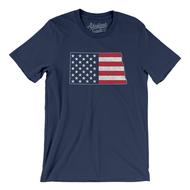 North Dakota American Flag Men/Unisex T-Shirt-Allegiant Goods Co. Vintage Sports Apparel