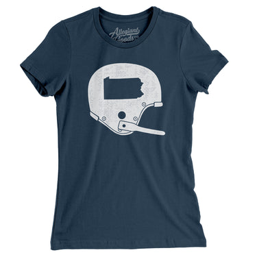 Pennsylvania Vintage Football Helmet Women's T-Shirt-Allegiant Goods Co. Vintage Sports Apparel