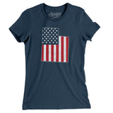 Utah American Flag Women's T-Shirt-Allegiant Goods Co. Vintage Sports Apparel