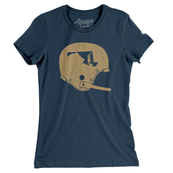 Maryland Vintage Football Helmet Women's T-Shirt-Allegiant Goods Co. Vintage Sports Apparel