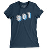 Memphis 901 Area Code Women's T-Shirt-Navy-Allegiant Goods Co. Vintage Sports Apparel
