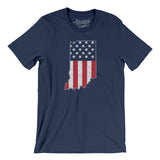 Indiana American Flag Men/Unisex T-Shirt-Allegiant Goods Co. Vintage Sports Apparel