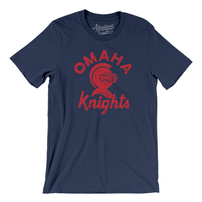 Omaha Knights Hockey Men/Unisex T-Shirt-Navy-Allegiant Goods Co. Vintage Sports Apparel