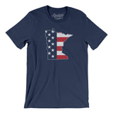 Minnesota American Flag Men/Unisex T-Shirt-Allegiant Goods Co. Vintage Sports Apparel