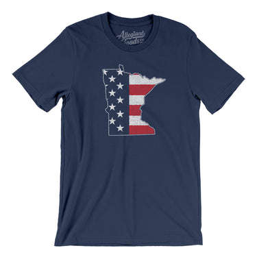 Minnesota American Flag Men/Unisex T-Shirt-Allegiant Goods Co. Vintage Sports Apparel