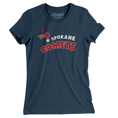 Spokane Comets Hockey Women's T-Shirt-Allegiant Goods Co. Vintage Sports Apparel