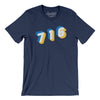 Buffalo 716 Area Code Men/Unisex T-Shirt-Navy-Allegiant Goods Co. Vintage Sports Apparel