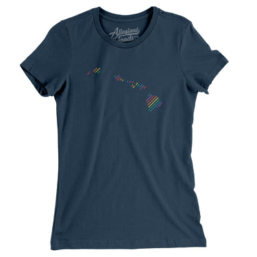 Hawaii Pride State Women's T-Shirt-Allegiant Goods Co. Vintage Sports Apparel