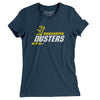 Binghamton Dusters Hockey Women's T-Shirt-Navy-Allegiant Goods Co. Vintage Sports Apparel