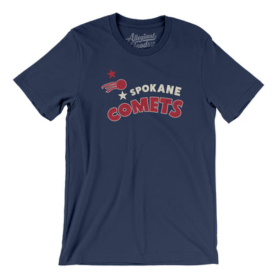 Spokane Comets Hockey Men/Unisex T-Shirt-Navy-Allegiant Goods Co. Vintage Sports Apparel