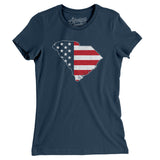South Carolina American Flag Women's T-Shirt-Allegiant Goods Co. Vintage Sports Apparel