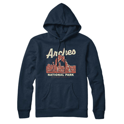 Arches National Park Hoodie-Navy-Allegiant Goods Co. Vintage Sports Apparel