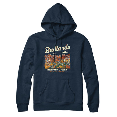 Badlands National Park Hoodie-Navy-Allegiant Goods Co. Vintage Sports Apparel