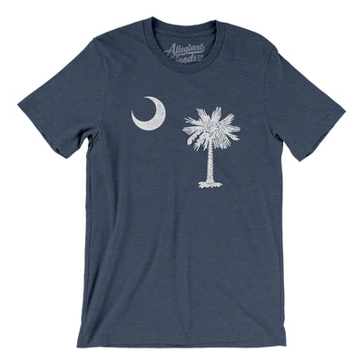 South Carolina State Flag Men/Unisex T-Shirt-Heather Navy-Allegiant Goods Co. Vintage Sports Apparel