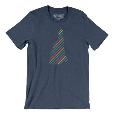 New Hampshire Pride State Men/Unisex T-Shirt-Heather Navy-Allegiant Goods Co. Vintage Sports Apparel