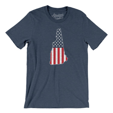 New Hampshire American Flag Men/Unisex T-Shirt-Allegiant Goods Co. Vintage Sports Apparel